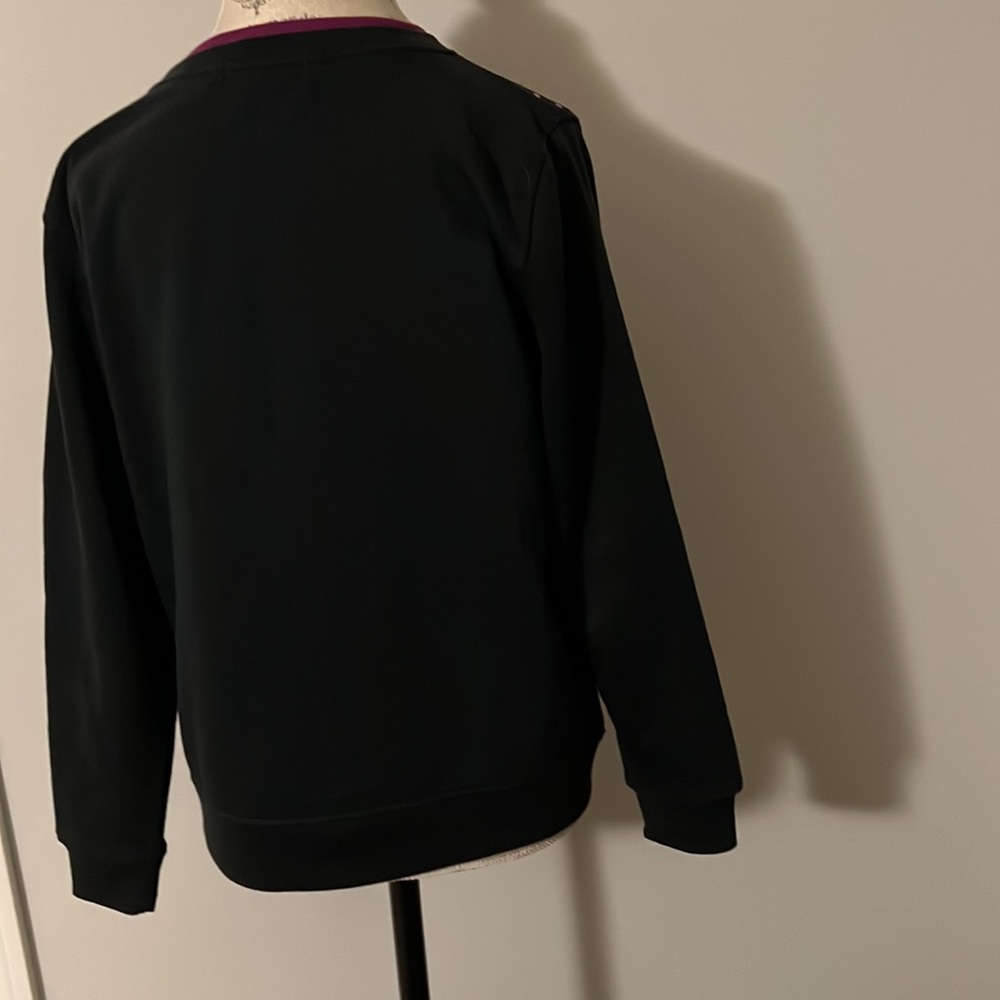 Shenanigans Black Button Down With Sequin & Embro… - image 2